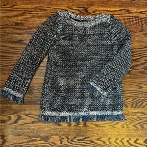 Ann Taylor Sweater, Blue, White Sparkly Knit